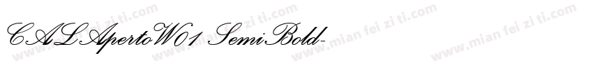 CALApertoW01 SemiBold字体转换